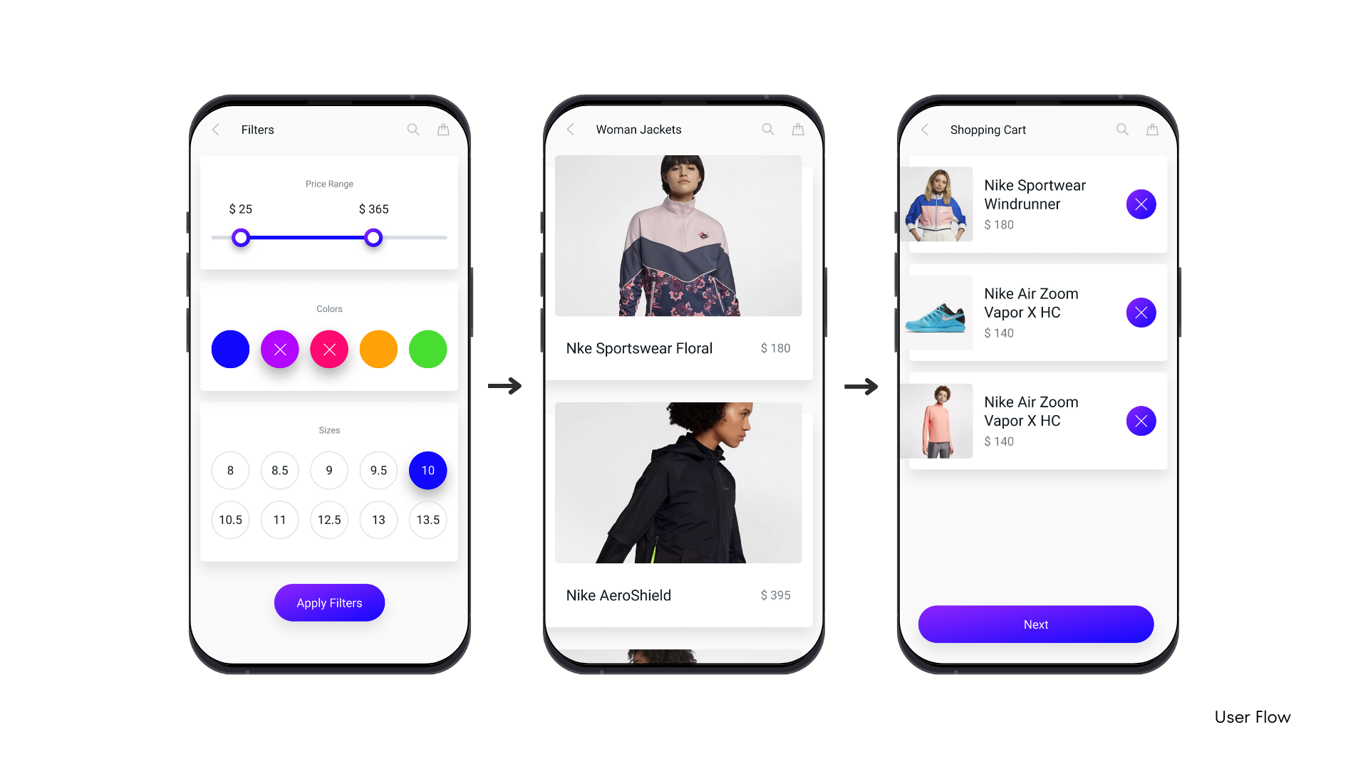 Nike Shop App Design - Product View